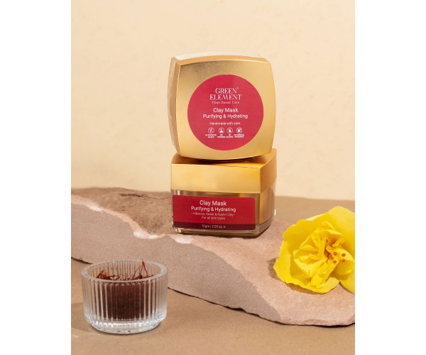  Purifying & Hydrating Clay Mask (Hibiscus,Kesar & Kaolin Clay)